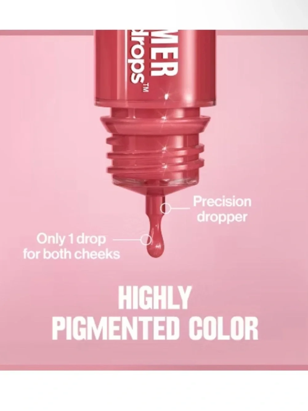 Revlon Glimmer Blush Drops in 102 Pink it Over NEW
